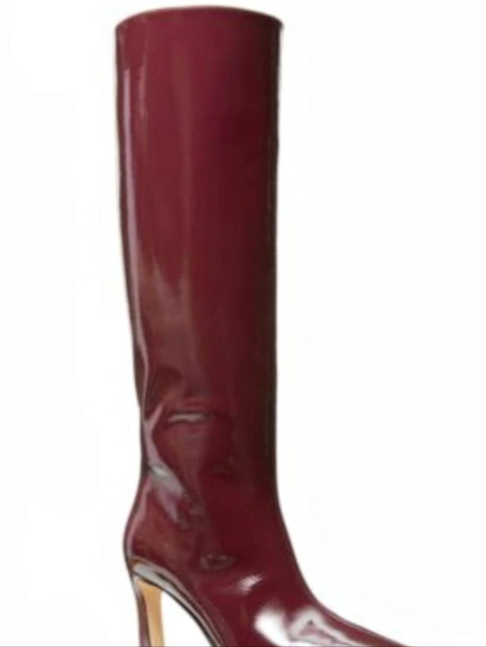 New NIB Michael Kors $295 Stiletto Leather Knee Boots Wine Burgundy Oxblood
